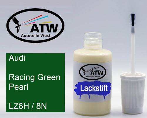 Audi, Racing Green Pearl, LZ6H / 8N: 20ml Lackstift, von ATW Autoteile West.